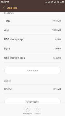 how to clear camera and data files on android