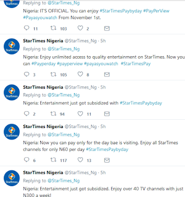 startimes pay per day