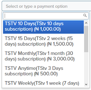 TStv prices on quick teller