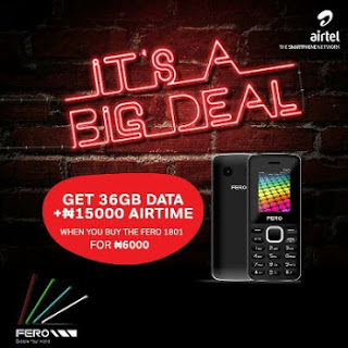 get free 36GB from airtel when you buy fero 1801
