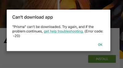 Prisma can't be downloaded