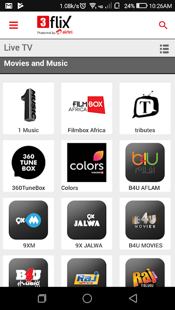 Airtel 3flix mobile