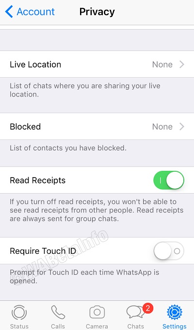 WhatsApp Touch ID