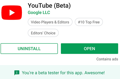 Youtube beta