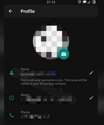 whatsapp dark mode