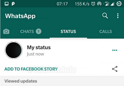 WhatsApp story