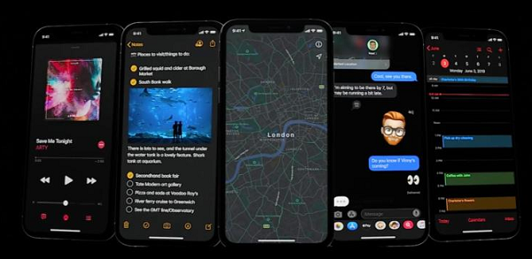 iOS 13 dark mode