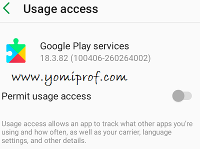 Google play usage access