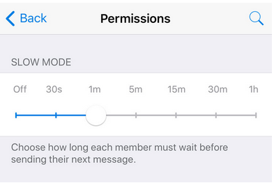 Slow mode telegram update