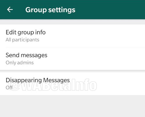 WhatsApp disappearing Messages