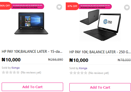 Konga laptops