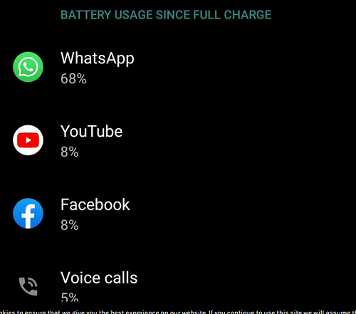 whatsapp battery drain