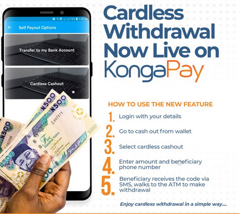 Konga cardless withdrawal