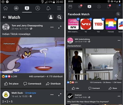 Facebook dark mode