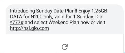 Glo Sunday data plan