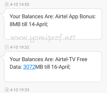 Airtel Free 3GB Data