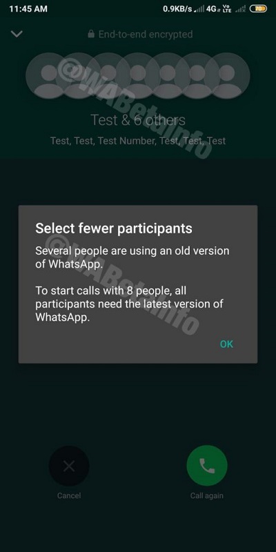 Whatsapp group call