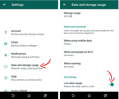 whatsapp data usage