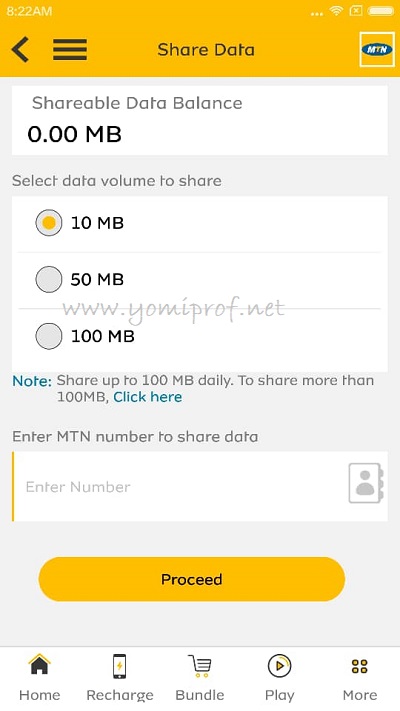 How To Share Your Mtn Data To Friends Family Using Mymtnapp Coxslot