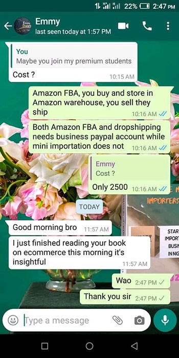 testimonials importation business