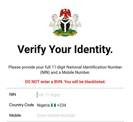 NIMC National ID card