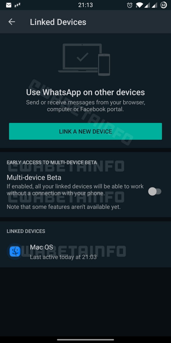 WhatsApp Multi device feature