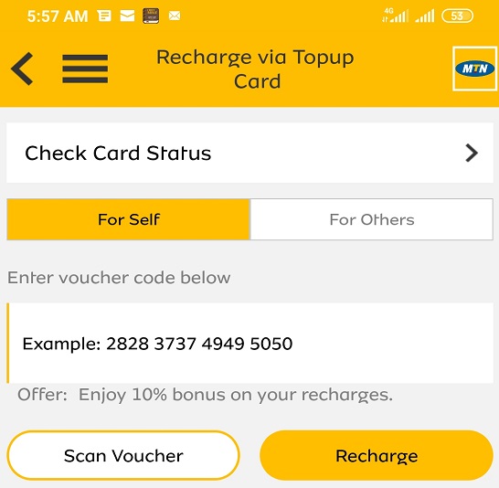 MTN Recharge bonus