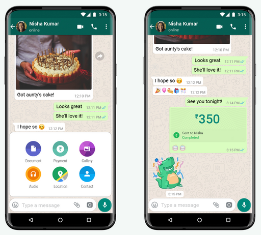 Whatsapp Features - Payment in India