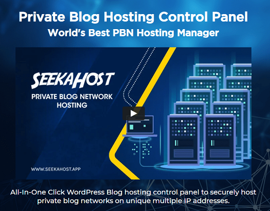 Seekahost blog hosting control panel
