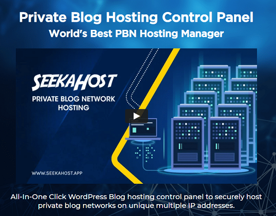 Seekahost control panel