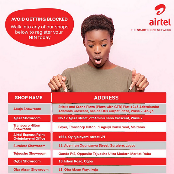 Airtel NIN registration