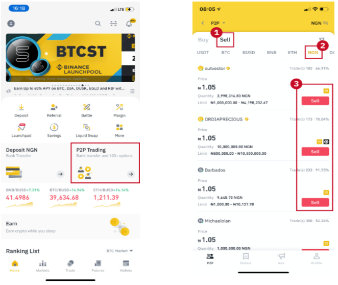 Binance trading P2P