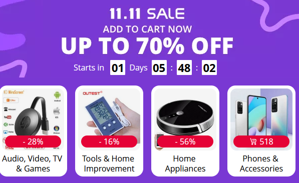 AliExpress 11:11 deals