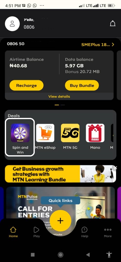 MTN spin and win promo