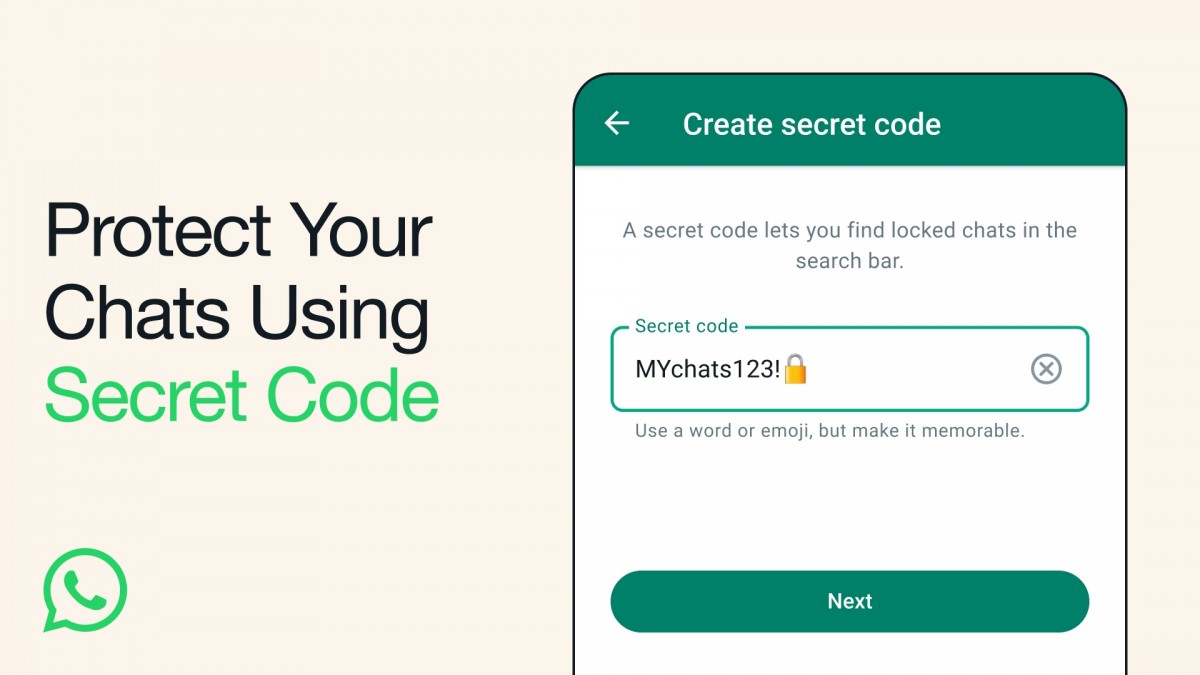 Secret code for chat lock